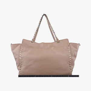 Pre-owned Valentino Rockstud Beige Leather  shoulderbag | stylenewstar