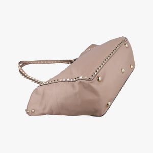 Pre-owned Valentino Rockstud Beige Leather  shoulderbag | stylenewstar