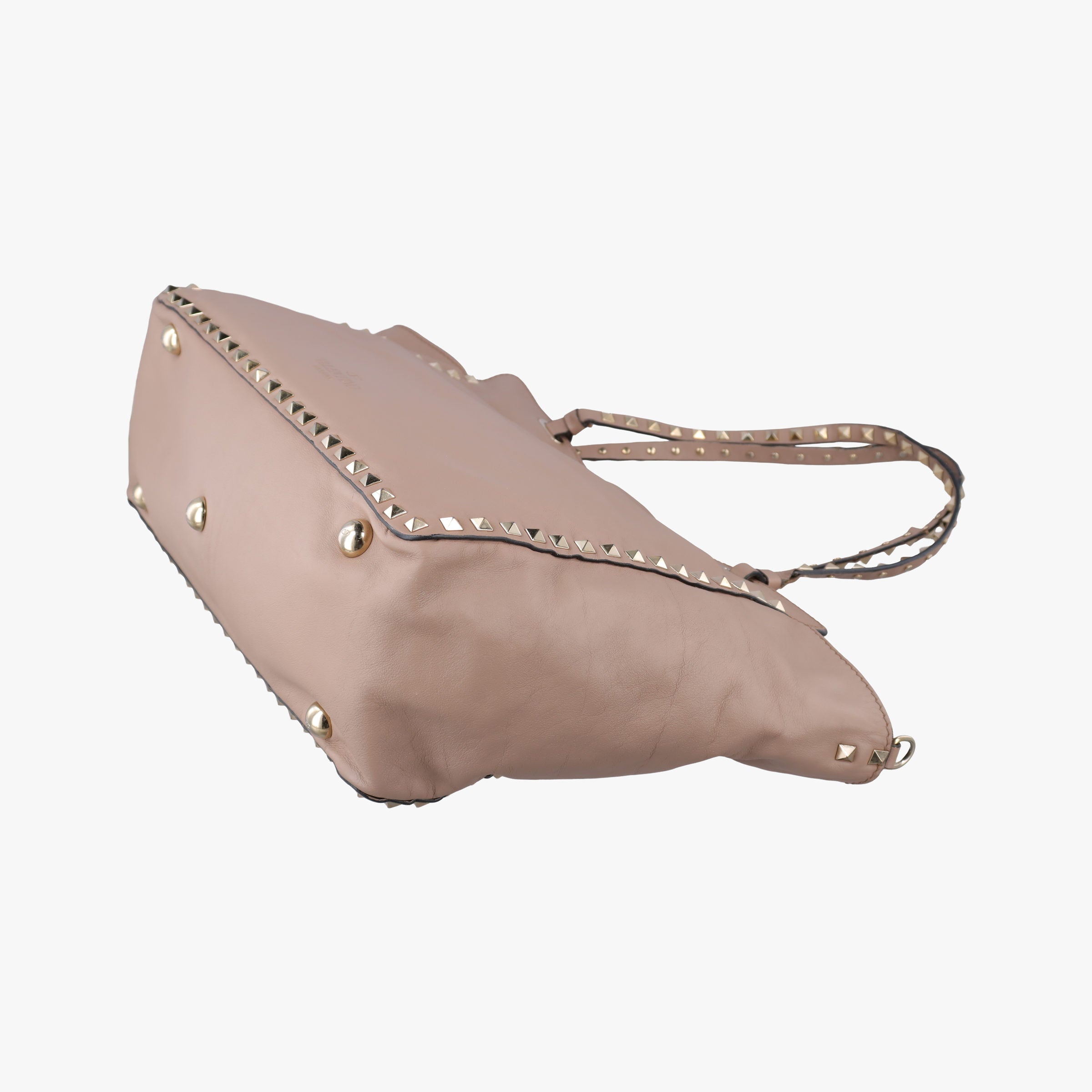 Pre-owned Valentino Rockstud Beige Leather  shoulderbag | stylenewstar