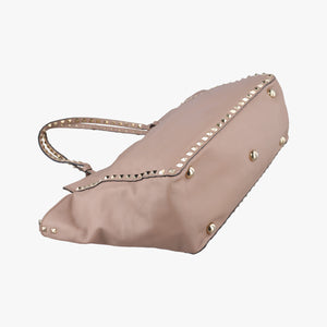 Pre-owned Valentino Rockstud Beige Leather  shoulderbag | stylenewstar