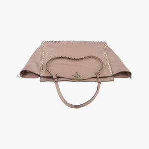 Pre-owned Valentino Rockstud Beige Leather  shoulderbag | stylenewstar