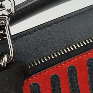 Vintage Fendi Dotcom Click Small Red × Black Suede × Leather 8BN299 shoulderbag | stylenewstar