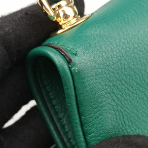 Pre-owned Gucci Blondie Green Leather 698635 shoulderbag | stylenewstar
