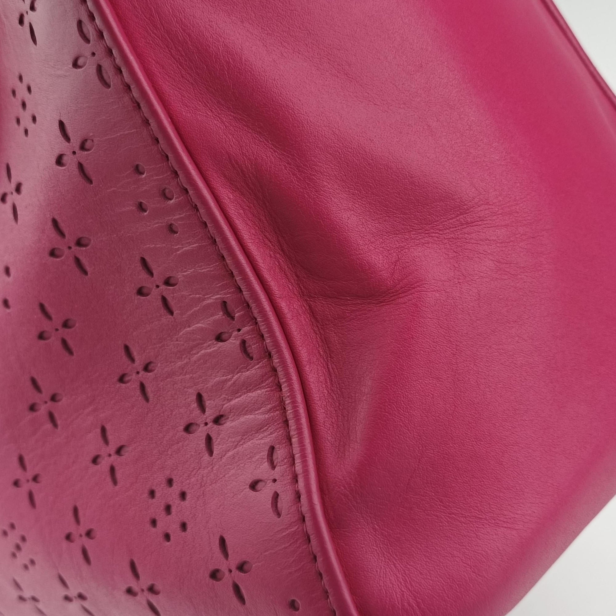 Pre-owned Christian Dior Lady Dior Rose leather  shoulderbag | stylenewstar