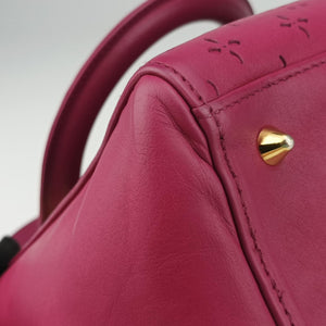 Pre-owned Christian Dior Lady Dior Rose leather  shoulderbag | stylenewstar