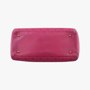 Pre-owned Christian Dior Lady Dior Rose leather  shoulderbag | stylenewstar