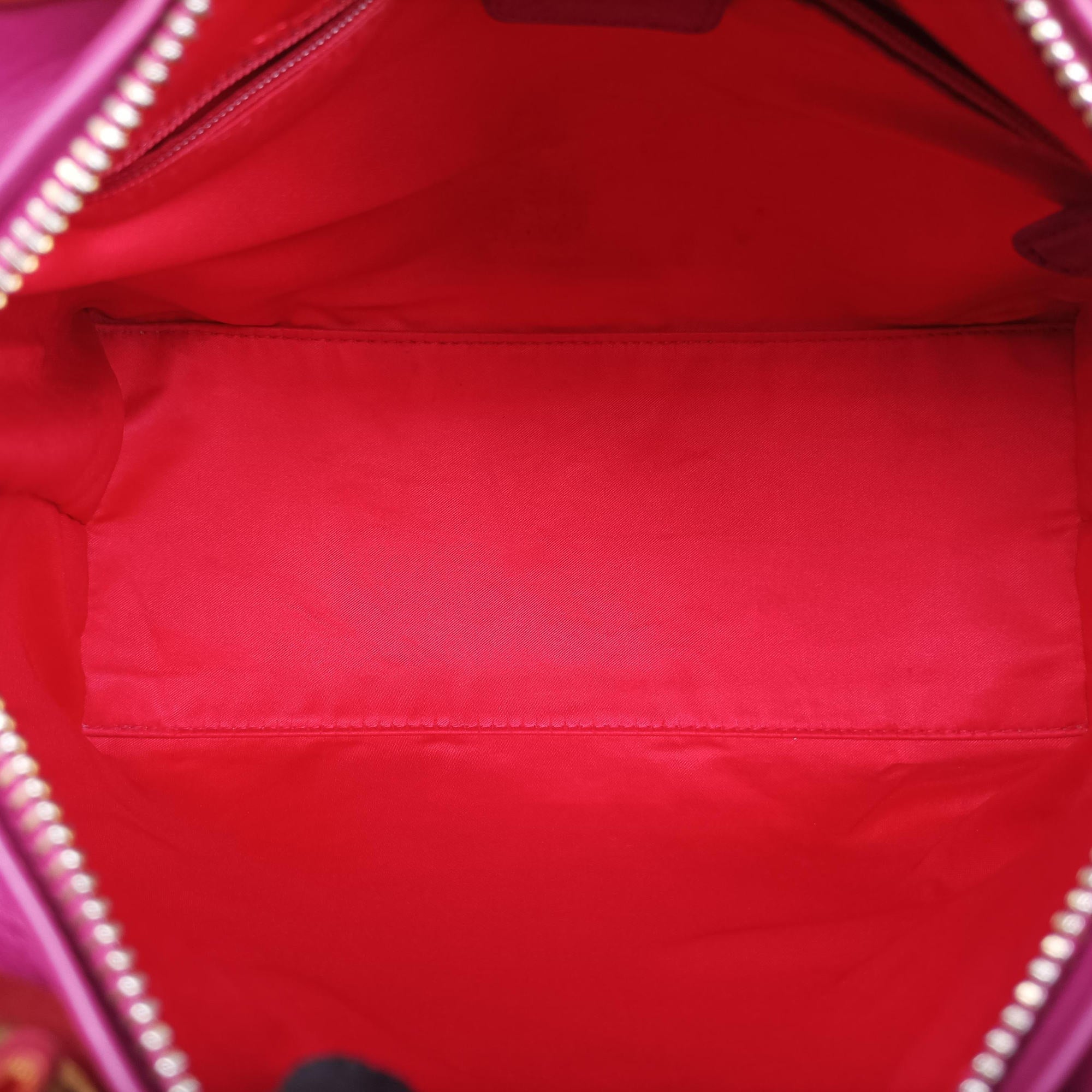 Pre-owned Christian Dior Lady Dior Rose leather  shoulderbag | stylenewstar