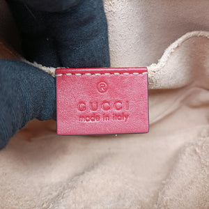 Pre-owned Gucci GG Marmont Red Leather 476434 bum bag/waist bag | stylenewstar