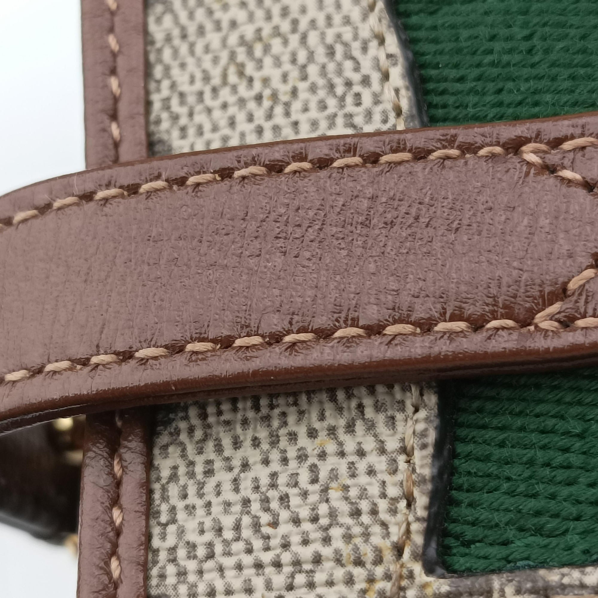Pre-owned Gucci Jackie 1961 GG Supreme brown x beige x multicolor PVC coated canvas×Leather 637092 shoulderbag | stylenewstar