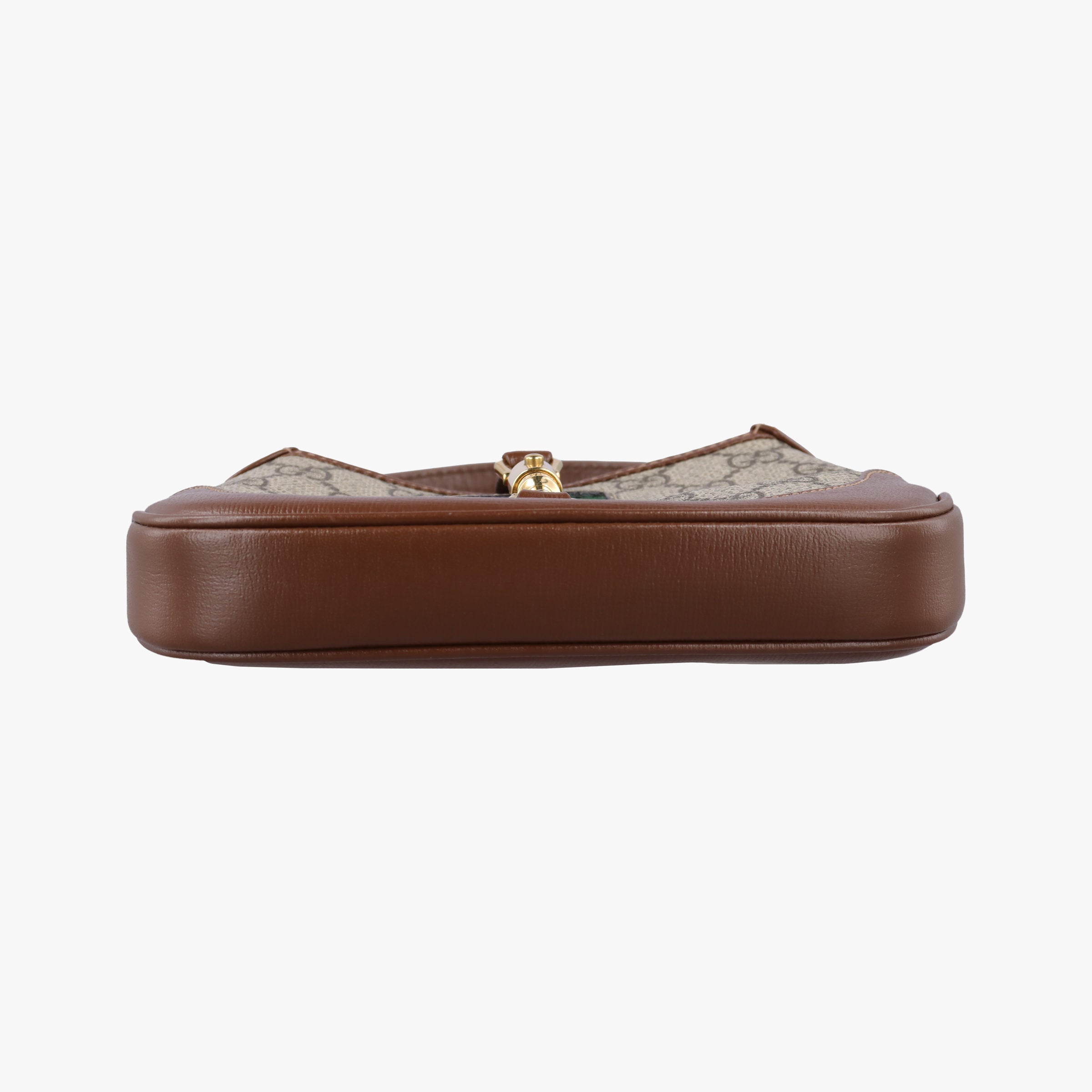 Pre-owned Gucci Jackie 1961 GG Supreme brown x beige x multicolor PVC coated canvas×Leather 637092 shoulderbag | stylenewstar