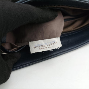Secondhand Bottega Veneta Intrecciato Navy lambskin  shoulderbag | stylenewstar