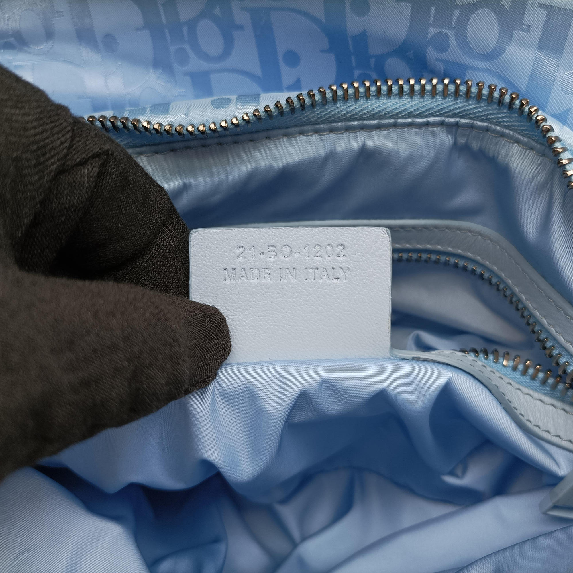 Pre-owned Christian Dior Dior x ERL Spring 2023 Collaboration Saddle Blue Fabric  bum bag/waist bag | stylenewstar
