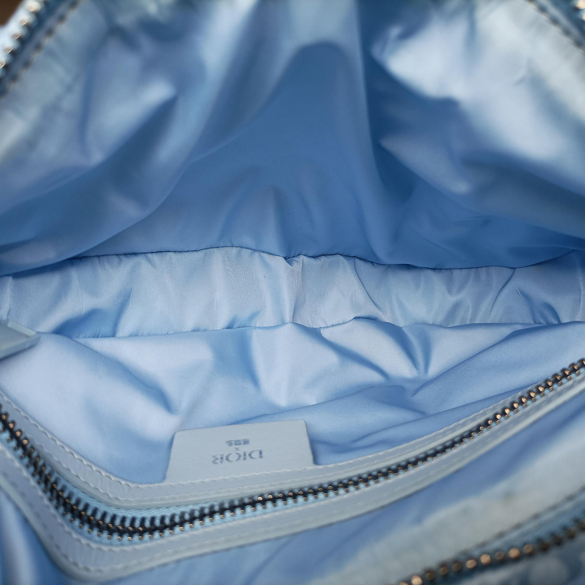 Pre-owned Christian Dior Dior x ERL Spring 2023 Collaboration Saddle Blue Fabric  bum bag/waist bag | stylenewstar