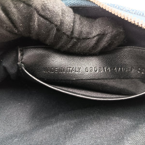 Pre-owned Balenciaga Le Cagole mini Blue denim  shoulderbag | stylenewstar