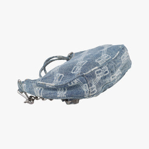 Pre-owned Balenciaga Le Cagole mini Blue denim  shoulderbag | stylenewstar
