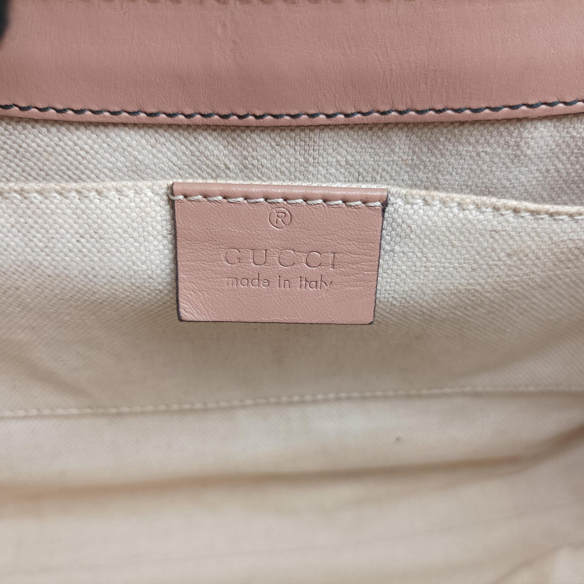 Vintage Gucci Emily Beige×pink canvas×leather 295402 shoulderbag | stylenewstar