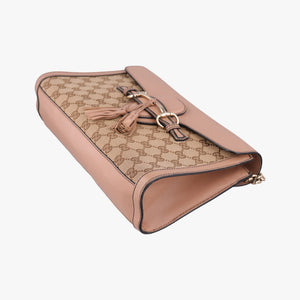 Vintage Gucci Emily Beige×pink canvas×leather 295402 shoulderbag | stylenewstar