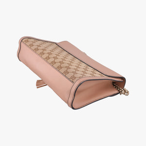 Vintage Gucci Emily Beige×pink canvas×leather 295402 shoulderbag | stylenewstar