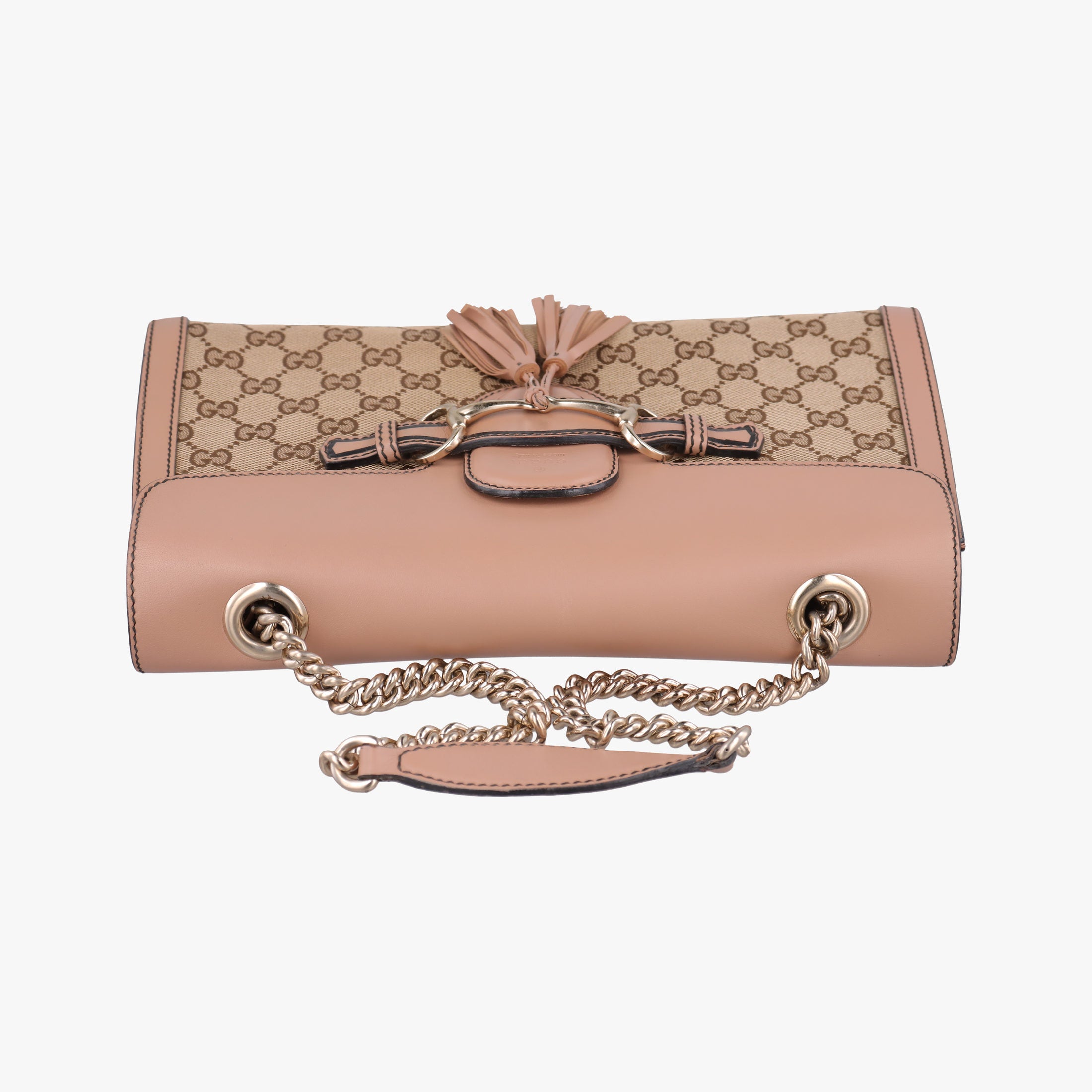 Vintage Gucci Emily Beige×pink canvas×leather 295402 shoulderbag | stylenewstar