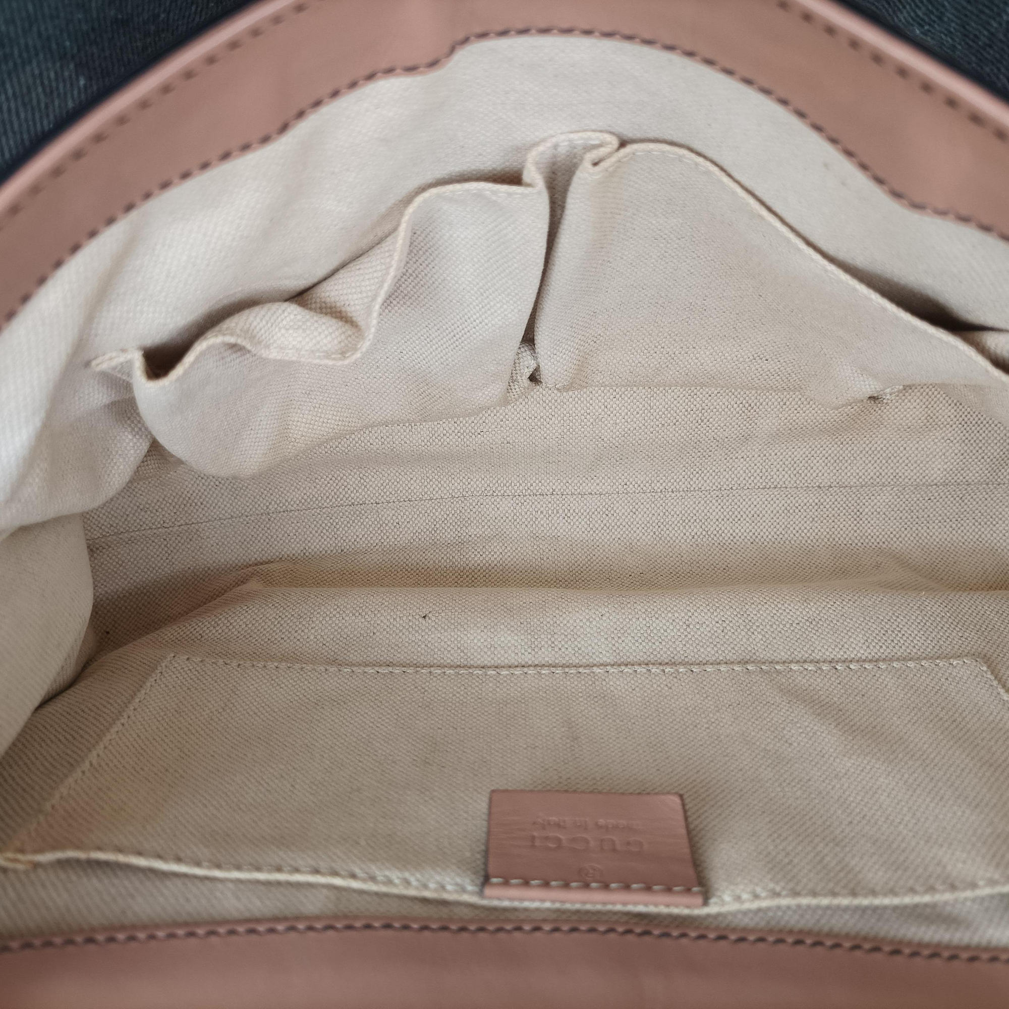 Vintage Gucci Emily Beige×pink canvas×leather 295402 shoulderbag | stylenewstar