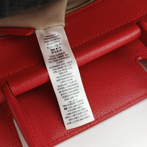 Pre-owned Burberry Title Red Leather  handbag | stylenewstar