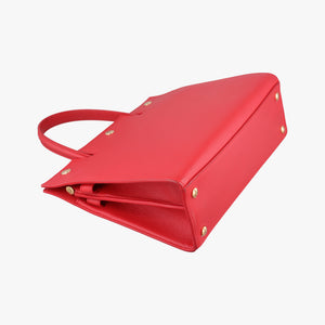 Pre-owned Burberry Title Red Leather  handbag | stylenewstar
