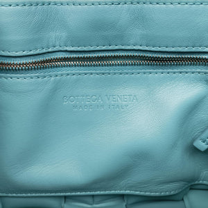 Pre-owned Bottega Veneta Padded Cassette Blue lambskin  shoulderbag | stylenewstar