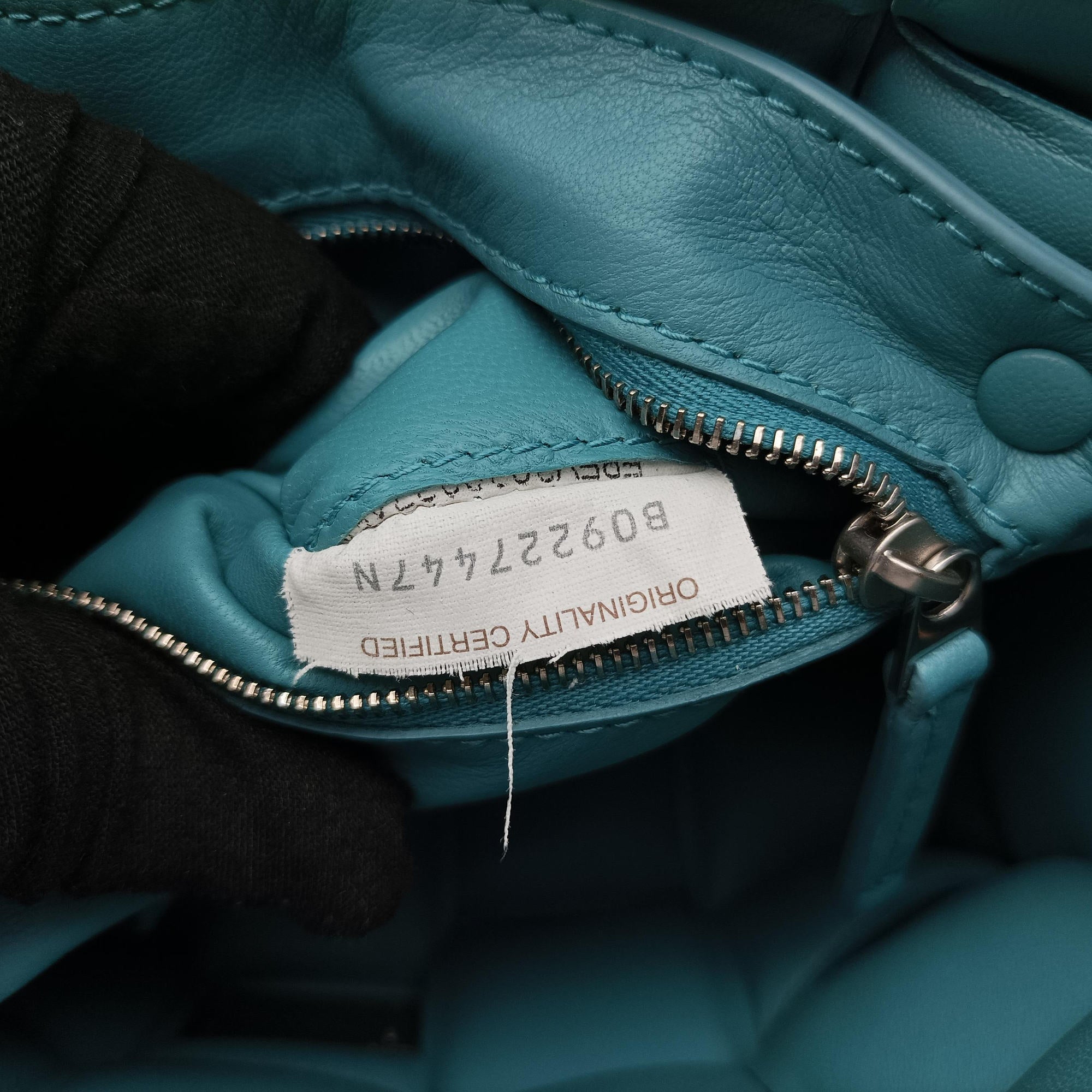Pre-owned Bottega Veneta Padded Cassette Blue lambskin  shoulderbag | stylenewstar