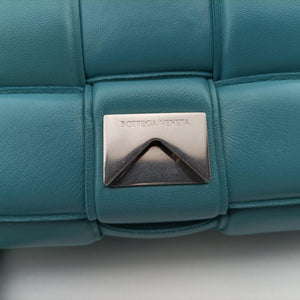 Pre-owned Bottega Veneta Padded Cassette Blue lambskin  shoulderbag | stylenewstar