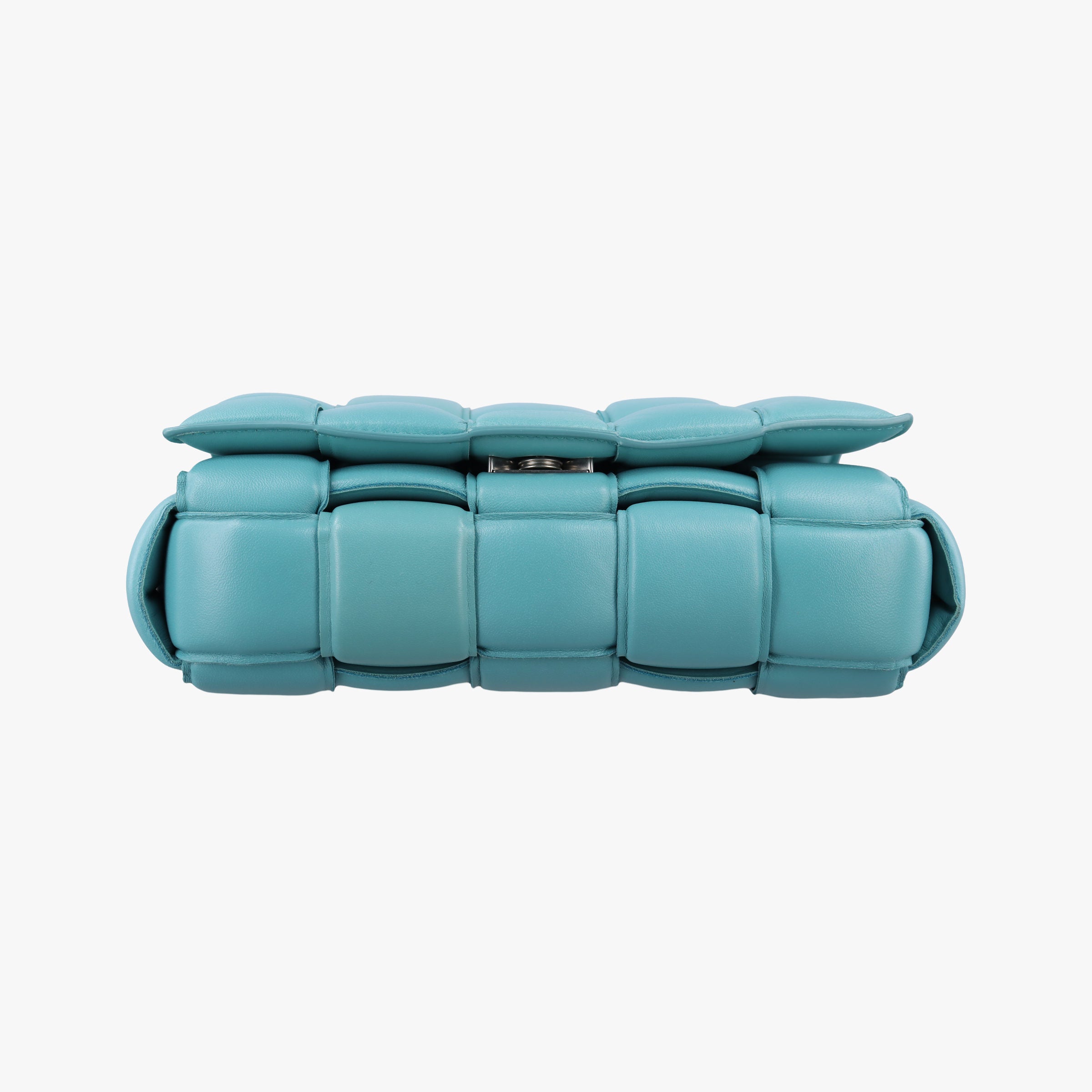 Pre-owned Bottega Veneta Padded Cassette Blue lambskin  shoulderbag | stylenewstar