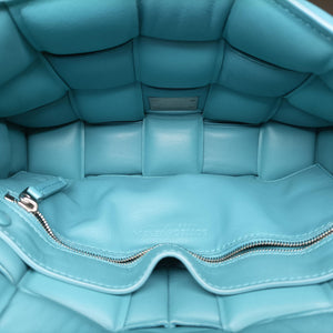 Pre-owned Bottega Veneta Padded Cassette Blue lambskin  shoulderbag | stylenewstar