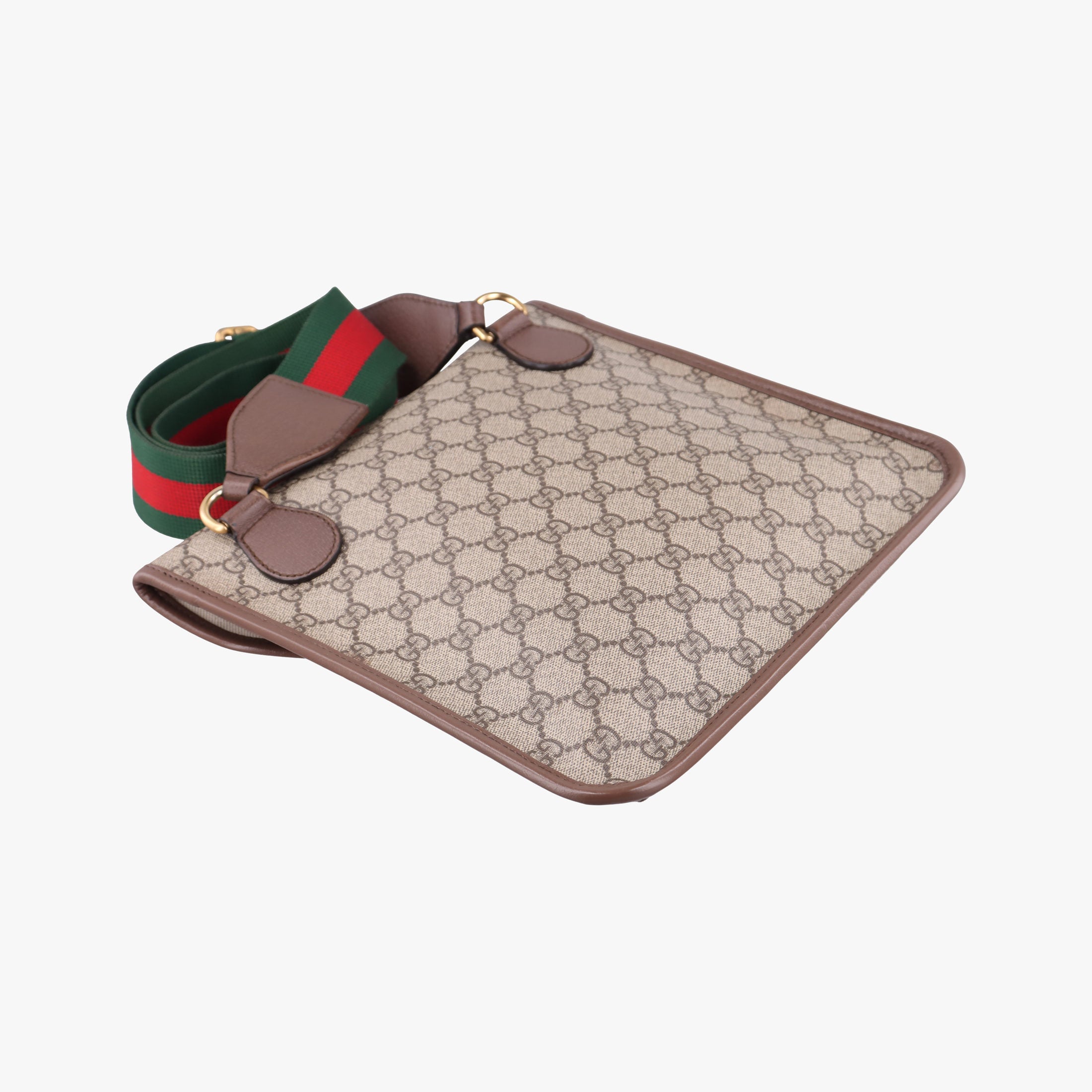 Pre-owned Gucci Neo Vintage GG Medium Messenger Beige×red×green PVC coated canvas×Leather 598604 shoulderbag | stylenewstar