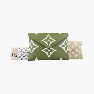 Pre-owned Louis Vuitton Pochette Kirigami Green×Multicolor Monogram Giant M67600 clutchbag | stylenewstar