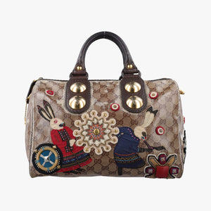 Secondhand Gucci Babushka Multicolour PVC coated canvas 207775 handbag | stylenewstar