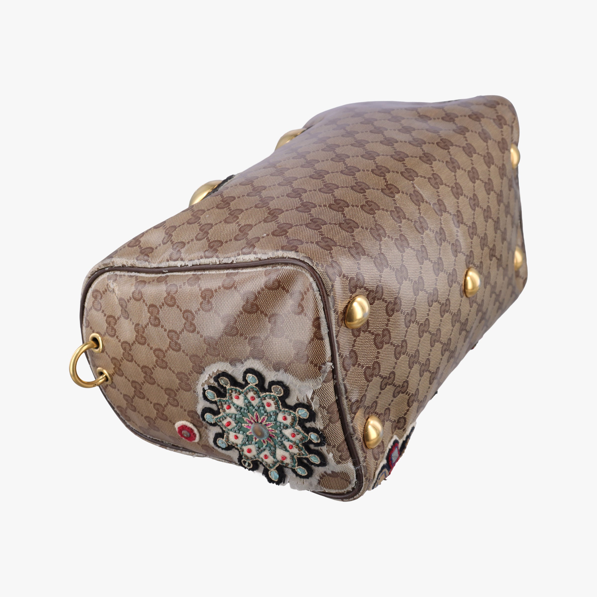 Secondhand Gucci Babushka Multicolour PVC coated canvas 207775 handbag | stylenewstar