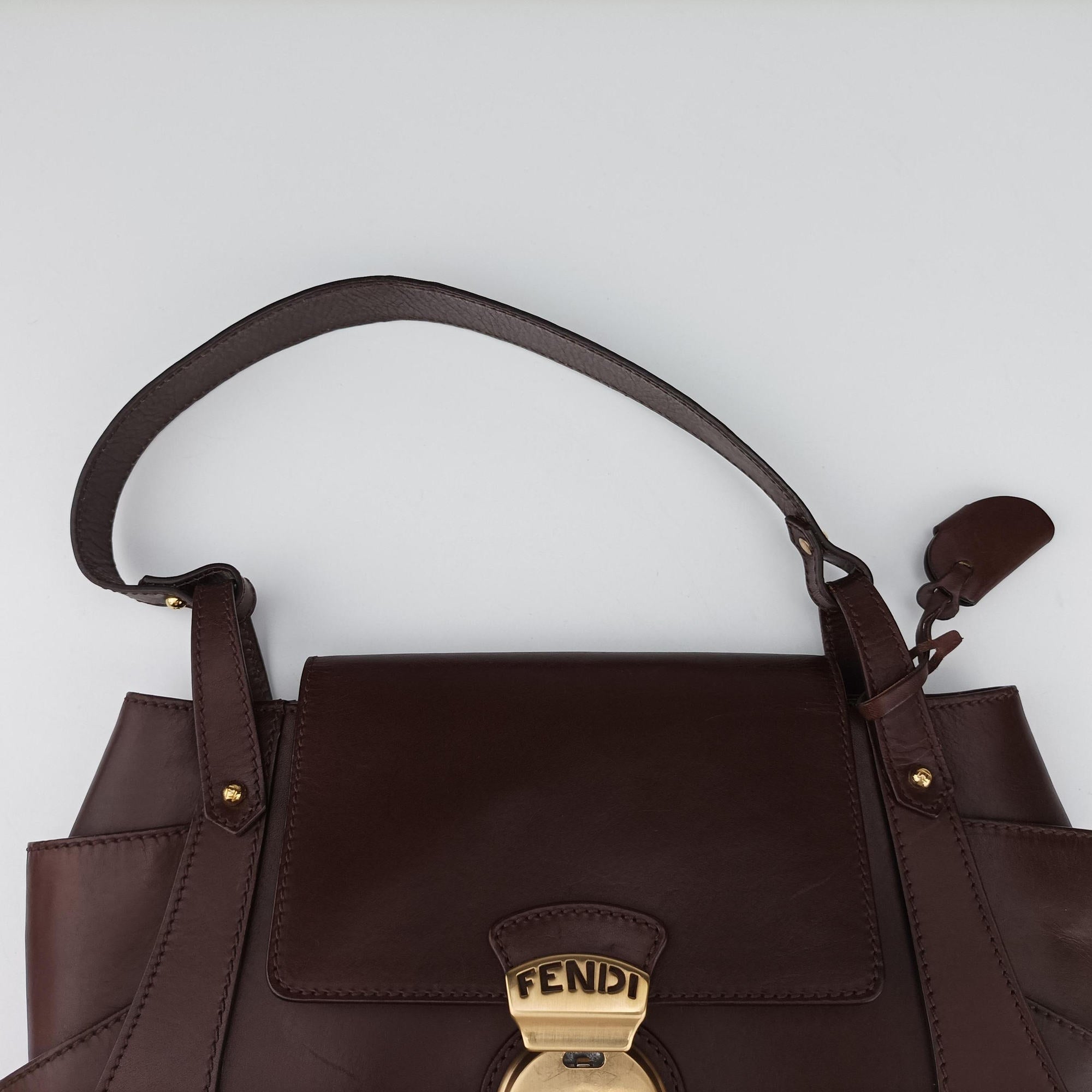 Secondhand Fendi Borsa Brown Leather 8BR423 shoulderbag | stylenewstar