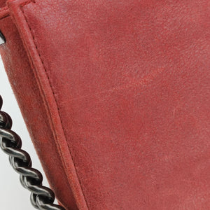 Pre-owned Chanel BOY CHANEL Red Leather A67952 shoulderbag | stylenewstar