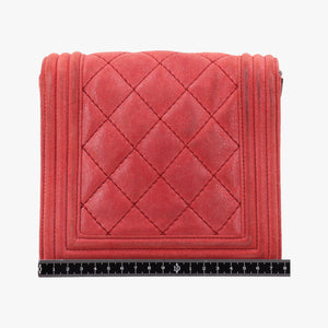 Pre-owned Chanel BOY CHANEL Red Leather A67952 shoulderbag | stylenewstar