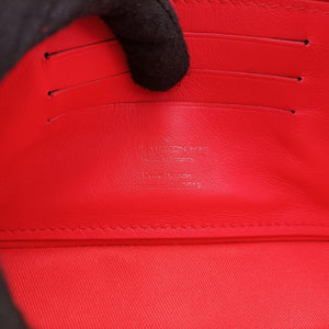 Pre-owned Louis Vuitton Pochette Volga Red Monogram Empreinte M53555 clutchbag | stylenewstar