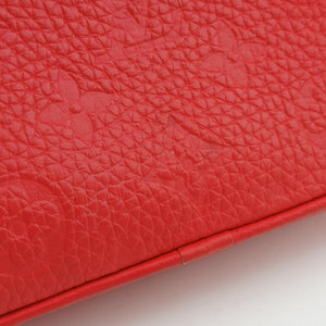 Pre-owned Louis Vuitton Pochette Volga Red Monogram Empreinte M53555 clutchbag | stylenewstar