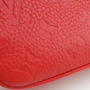 Pre-owned Louis Vuitton Pochette Volga Red Monogram Empreinte M53555 clutchbag | stylenewstar