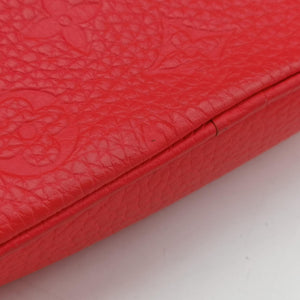 Pre-owned Louis Vuitton Pochette Volga Red Monogram Empreinte M53555 clutchbag | stylenewstar