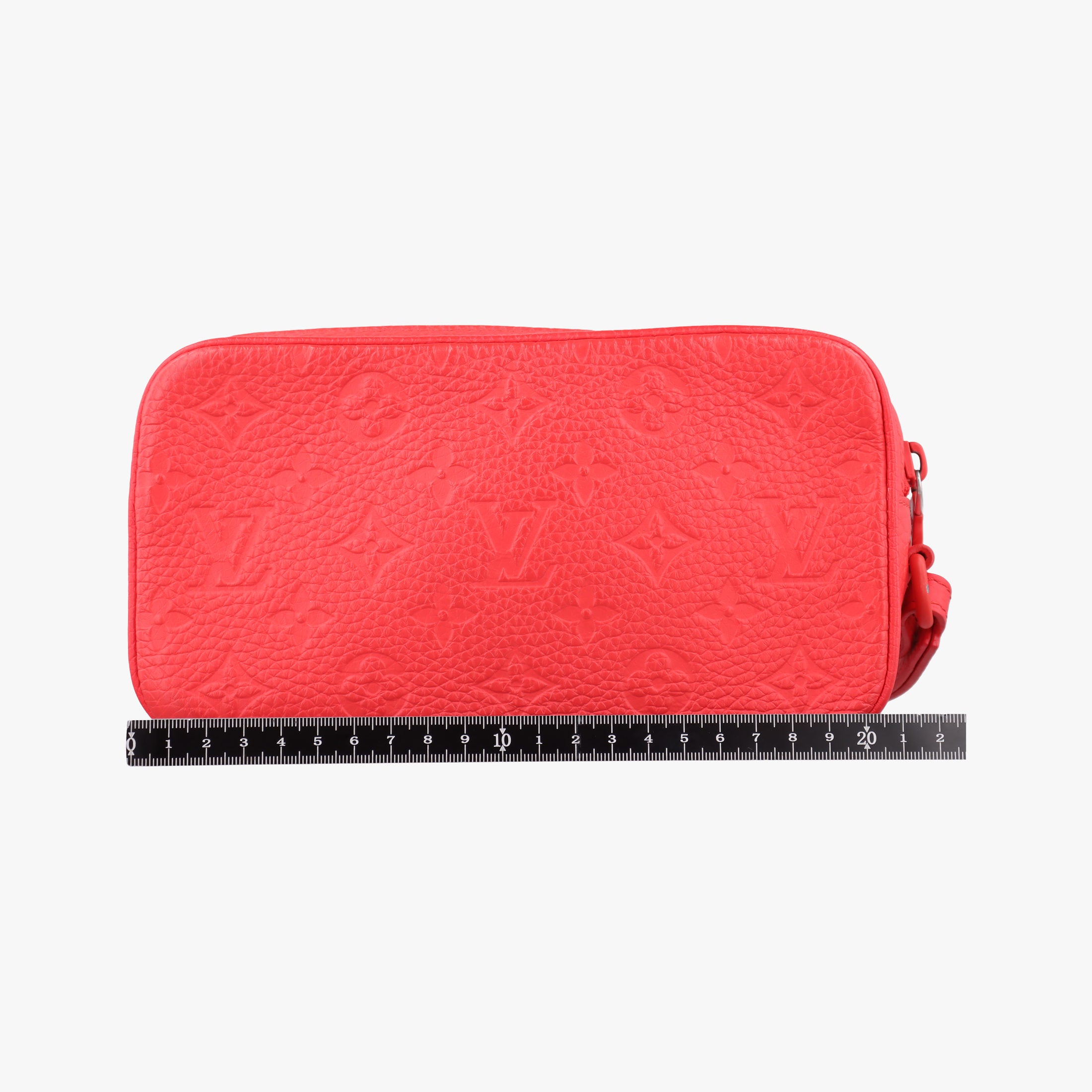 Pre-owned Louis Vuitton Pochette Volga Red Monogram Empreinte M53555 clutchbag | stylenewstar
