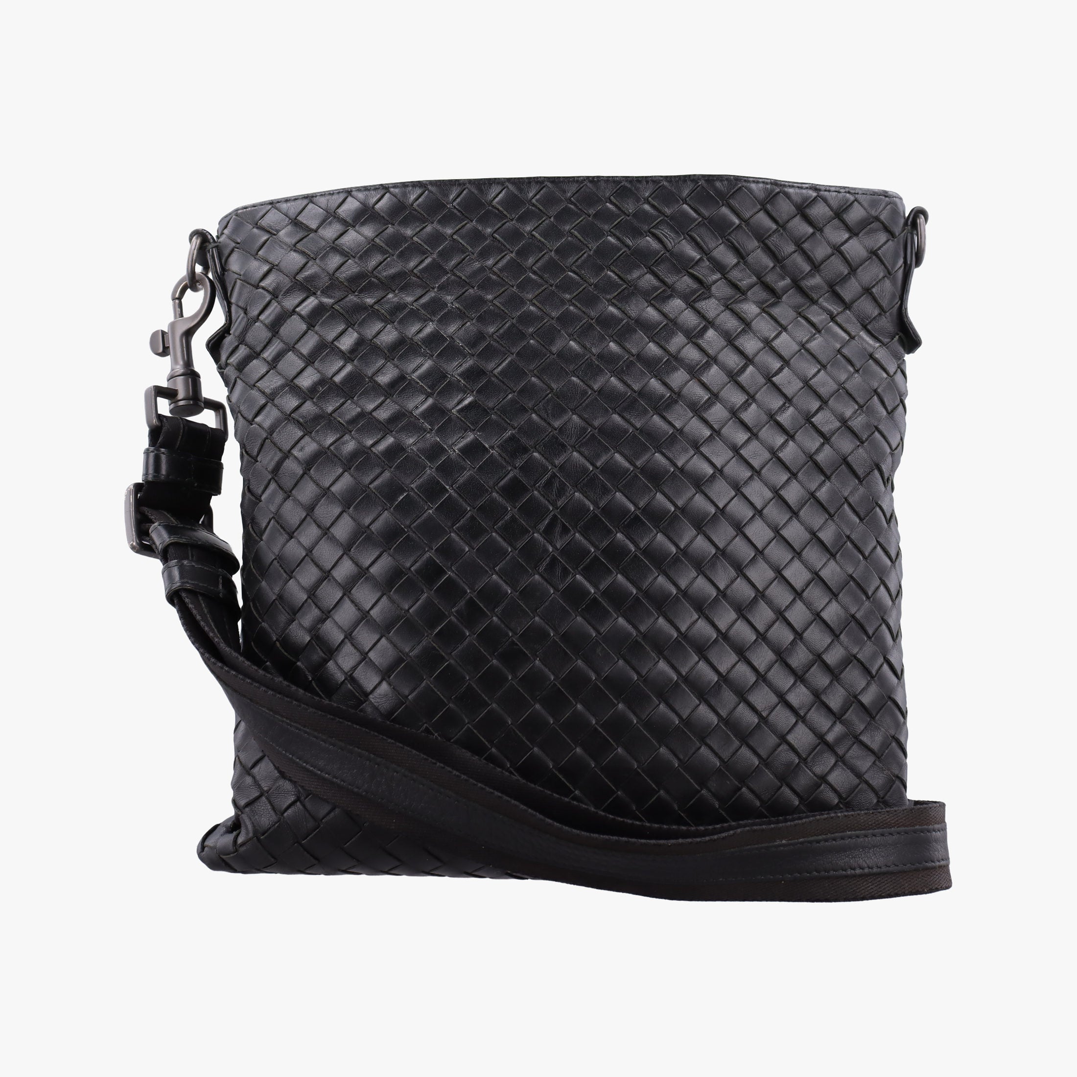 Vintage Bottega Veneta Intrecciato Black lambskin  shoulderbag | stylenewstar