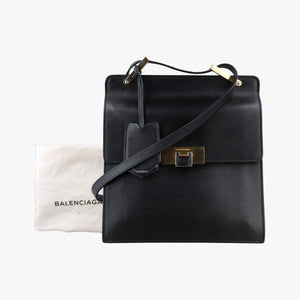 Pre-owned Balenciaga Le Dix Cartable Black leather  shoulderbag | stylenewstar