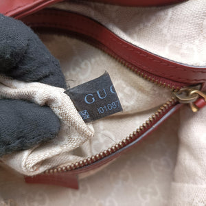 Secondhand Gucci Soft Stirrup Burgundy Leather 296856 shoulderbag | stylenewstar