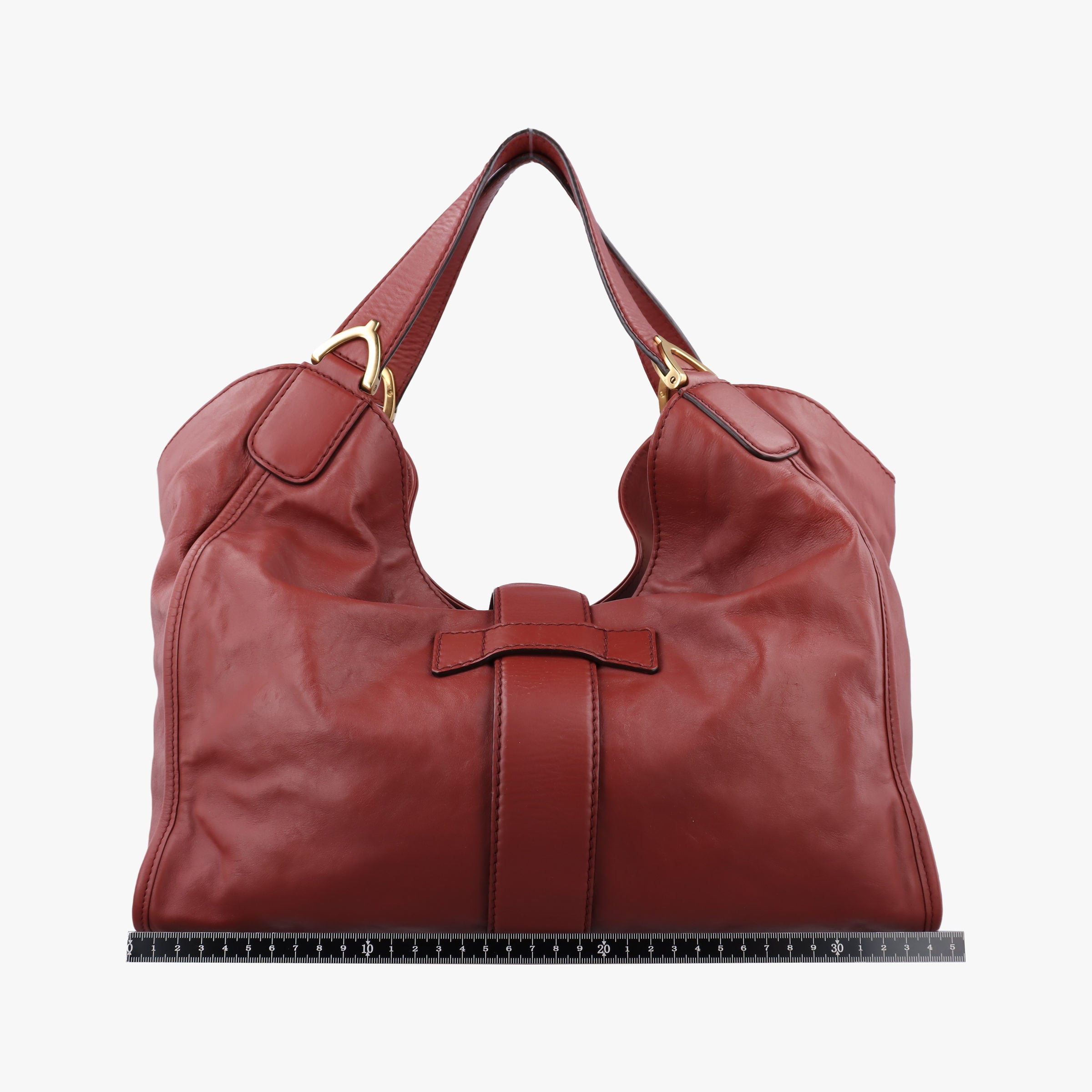 Secondhand Gucci Soft Stirrup Burgundy Leather 296856 shoulderbag | stylenewstar