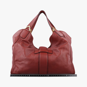 Secondhand Gucci Soft Stirrup Burgundy Leather 296856 shoulderbag | stylenewstar