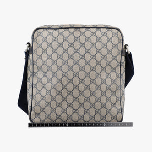 Vintage Gucci GG Supreme Messenger Beige × Navy PVC coated canvas×leather 201448 shoulderbag | stylenewstar