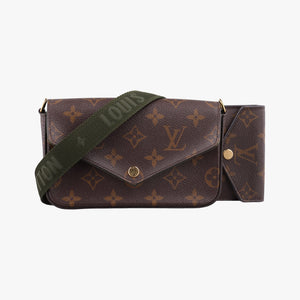 Pre-owned Louis Vuitton Multi Pochette FeLICIE Brown×KHAKI Monogram Canvas M80091 shoulderbag | stylenewstar